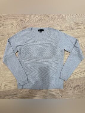 Christopher Fischer Grey Cable-Knit Women's Cashmere Sweater